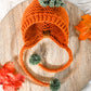 Pumpkin Baby Bonnet Hat, Fall Newborn Photography Prop