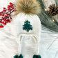Knitted Christmas Tree Hat for Babies and Kids, Baby's 1st Christmas, Holiday Photography Prop, Family Photo Prop