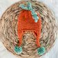 Pumpkin Baby Hat - Handmade Knitted Newborn Beanie with Earflaps - Baby Fall and Halloween Accessory