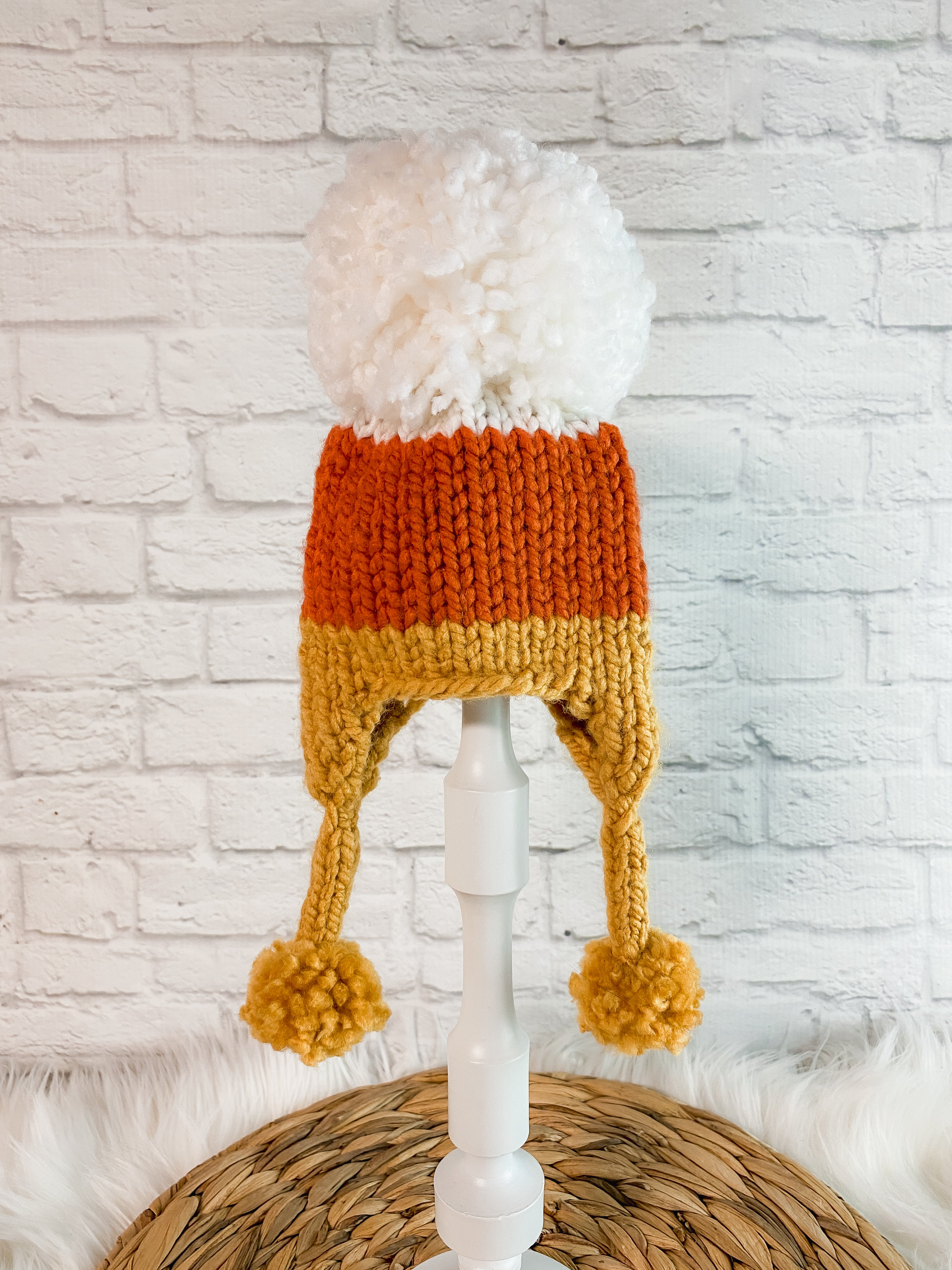 Candy corn baby hat online