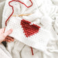 Women's Valentine's Day Heart Hat - White & Red