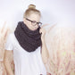 Charcoal Grey Oversized Crochet Fall Fashion Infinity Scarf for Women
