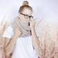 Ladies Oversized Crocheted Circle Infinity Scarf for Women in Linen